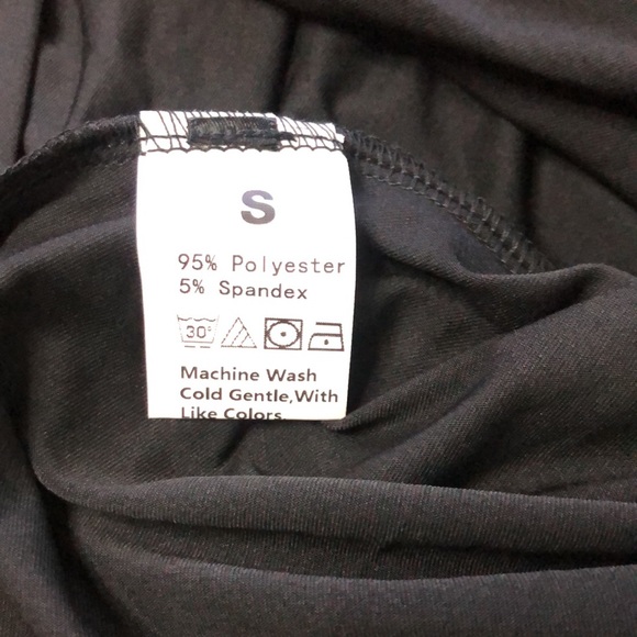 Nwot Midnight Black In & Out Sexy Mock Neck Dress - Picture 14 of 15